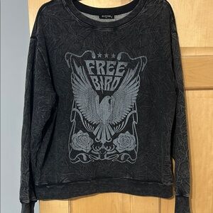 Zutter Charcoal 'Free Bird' Graphic Sweatshirt